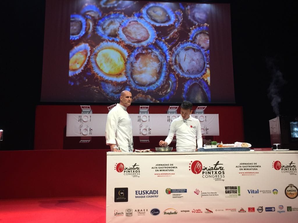 Germán Blanco, de La Tegala, en el 'IV Miniature Pintxos Congress by Euskadi Gastronomika'