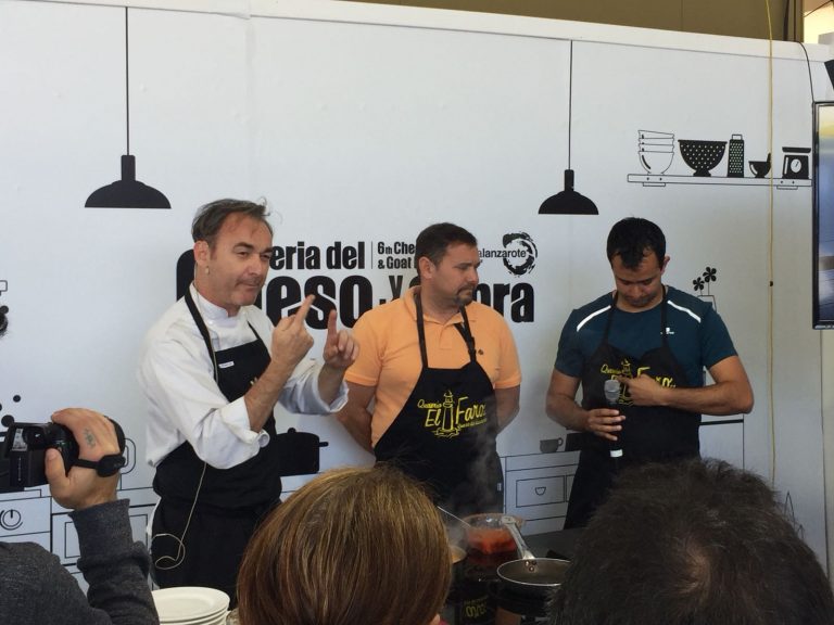 Orlando Ortega en los talleres de la Feria del Queso y la Cabra